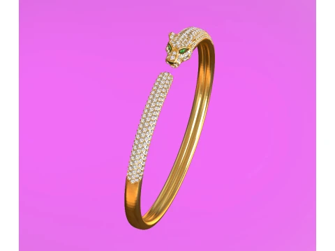 Bracelet panther 3D Print Model