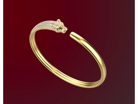 Bracelet panther 3D Print Model