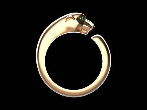 Ring Panther 3D Print Model