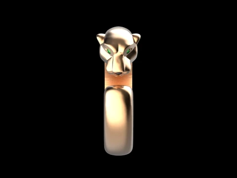 Ring Panther 3D Print Model