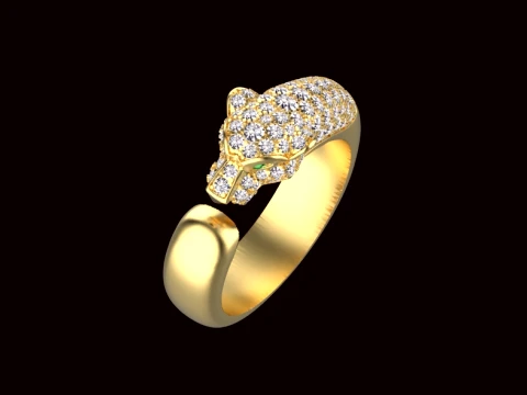 Ring Panther 3D Print Model