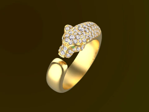 Ring Panther 3D Print Model