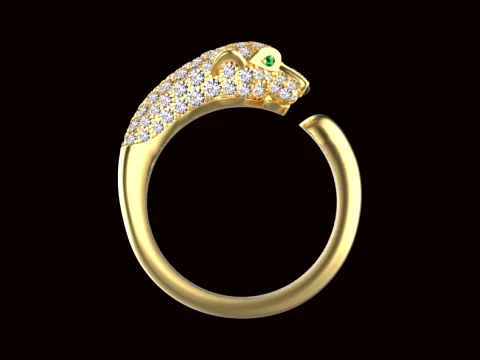 Ring Panther 3D Print Model