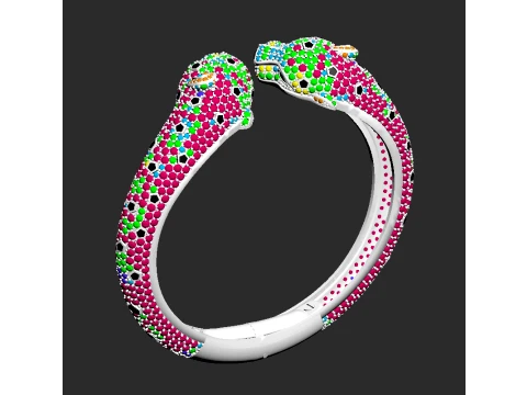 Bracelet panther 3D Print Model