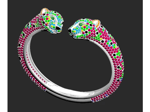 Bracelet panther 3D Print Model