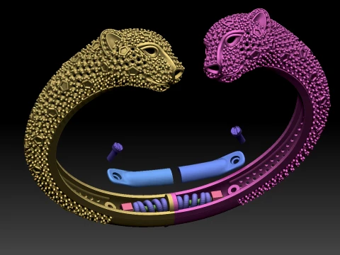 Bracelet panther 3D Print Model