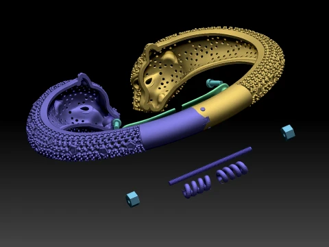 Bracelet panther 3D Print Model