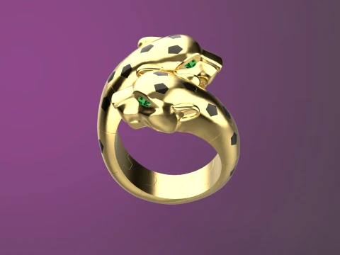 Ring Panther 3D Print Model