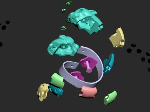 Ring Panther 3D Print Model