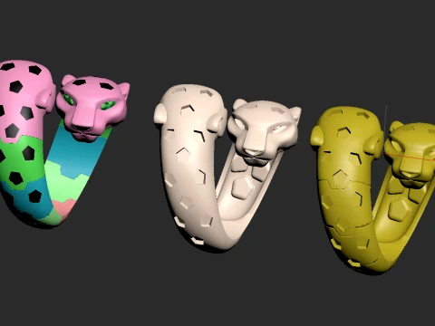 Ring Panther 3D Print Model