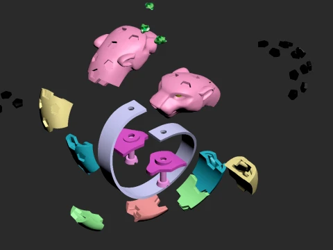 Ring Panther 3D Print Model