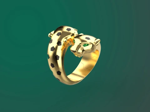 Ring Panther 3D Print Model