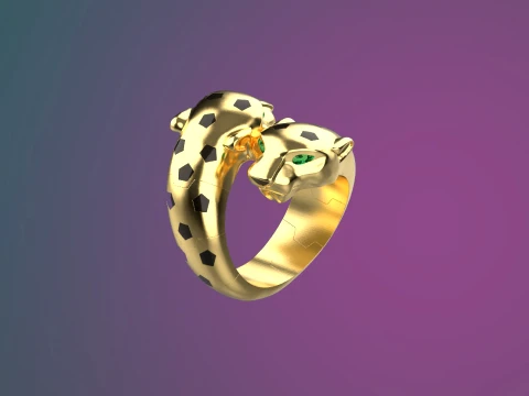 Ring Panther 3D Print Model