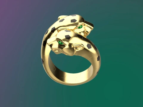 Ring Panther 3D Print Model
