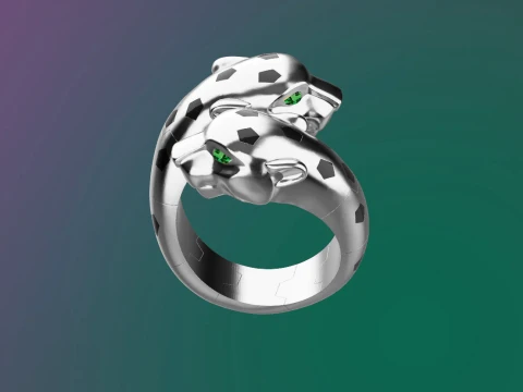 Ring Panther 3D Print Model