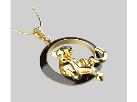 Pendant panther 3D Print Model