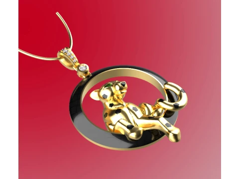Pendant panther 3D Print Model