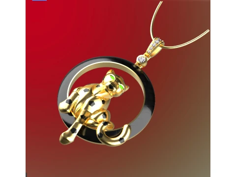 Pendant panther 3D Print Model