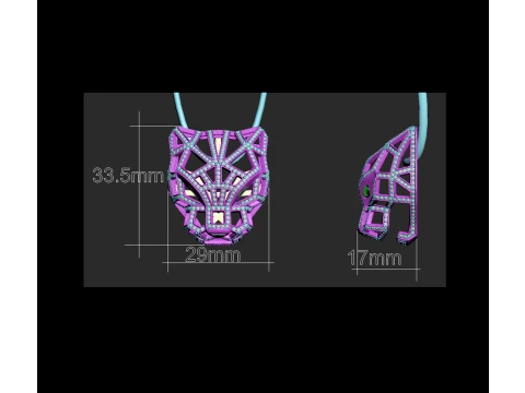 Pendant panther 3D Print Model