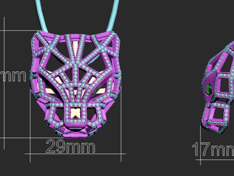 Pendant panther 3D Print Model
