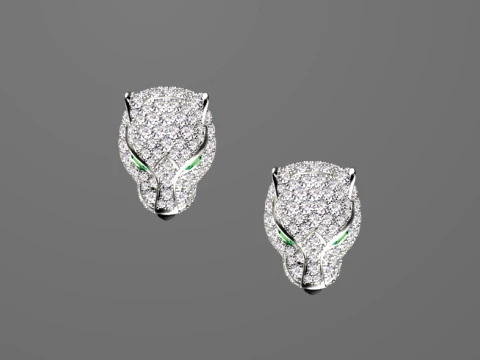 Cufflinks panther 3D Print Model