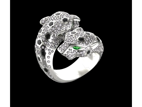 Ring Panther 3D Print Model