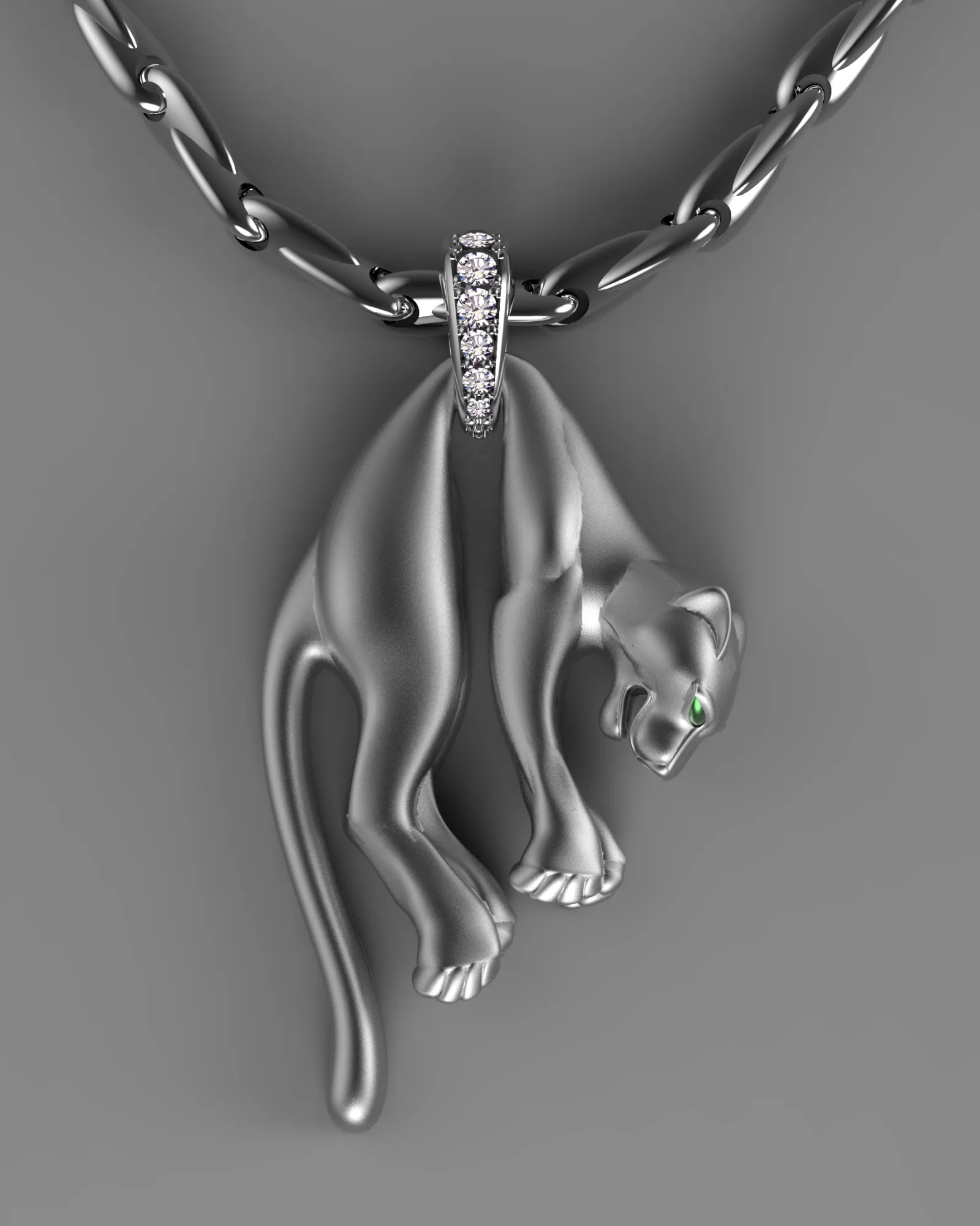 Pendant panther 3D Print Model .c4d .max .obj .3ds .fbx .stl .blend