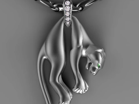 Pendant panther 3D Print Model