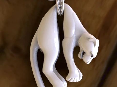 Pendant panther 3D Print Model