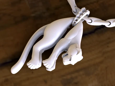 Pendant panther 3D Print Model