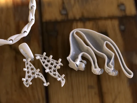 Pendant panther 3D Print Model