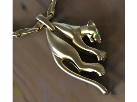 Pendant panther 3D Print Model