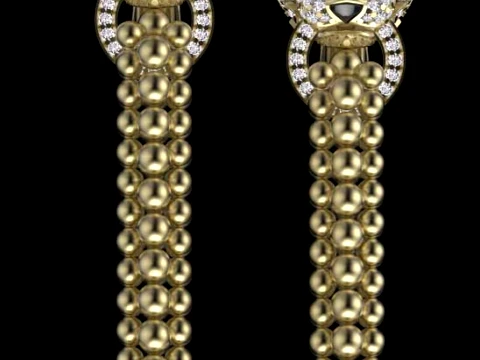 Pendientes pantera Modelo de impresión 3D