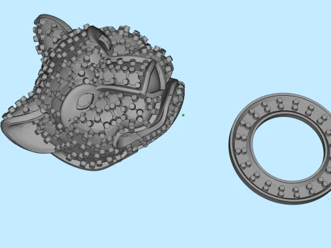 Earrings panther 3D Print Model