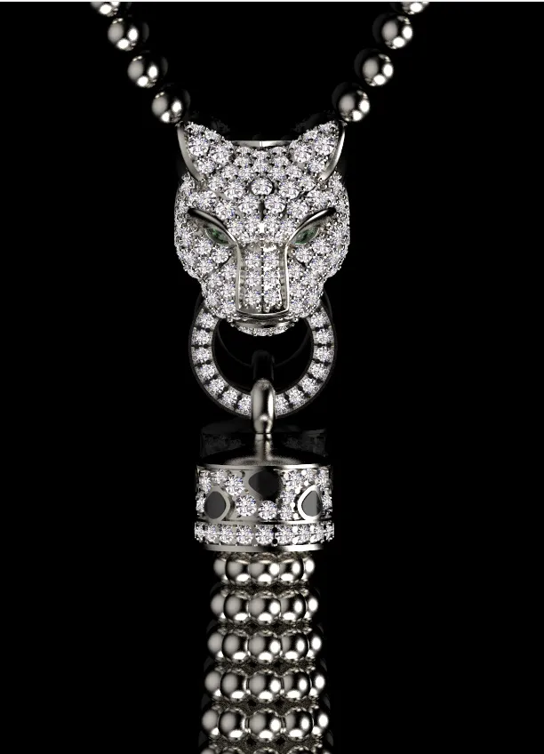 Pendant panther 3D Print Model .c4d .max .obj .3ds .fbx .stl .blend 