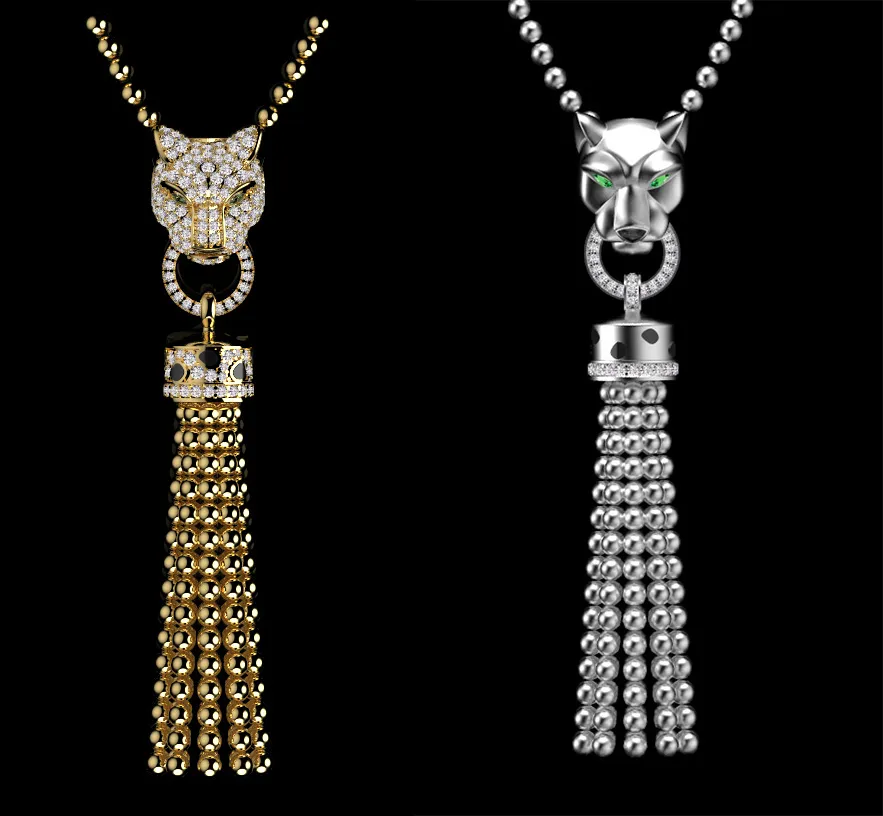 Pendant panther 3D Print Model .c4d .max .obj .3ds .fbx .stl .blend 