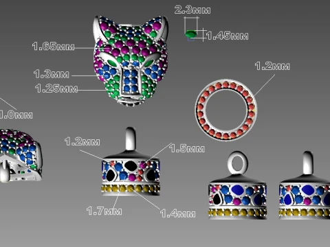 Pendant panther 3D Print Model