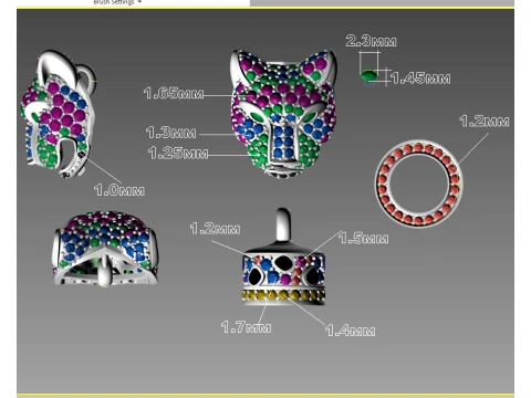 Pendant panther 3D Print Model