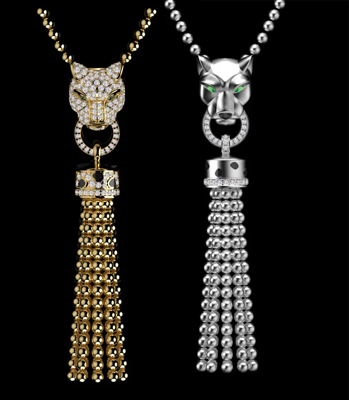 Pendant panther 3D Print Model .c4d .max .obj .3ds .fbx .stl .blend 