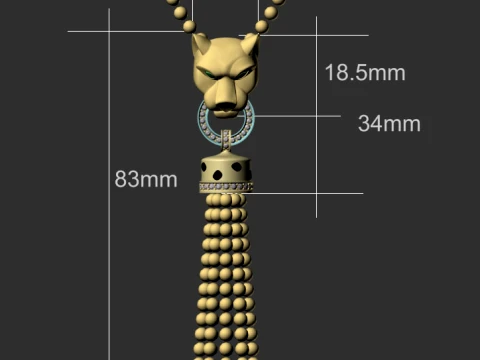 Pendant panther 3D Print Model