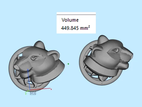 Earrings panther 3D Print Model
