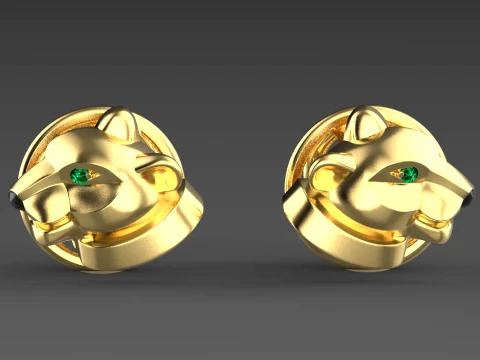 Earrings panther 3D Print Model