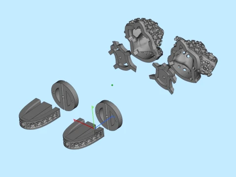 Earrings panther 3D Print Model