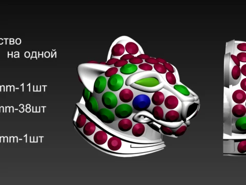 Earrings panther 3D Print Model
