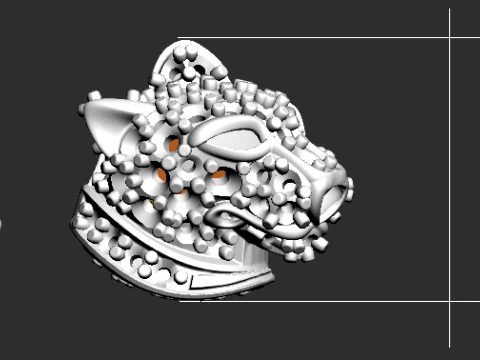 Earrings panther 3D Print Model