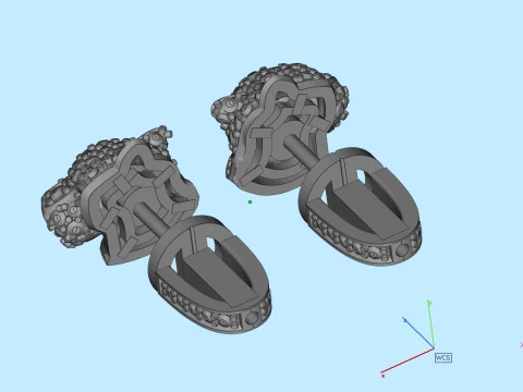 Earrings panther 3D Print Model