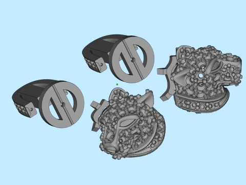 Earrings panther 3D Print Model