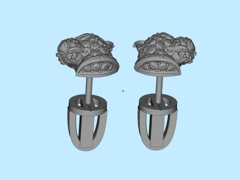 Earrings panther 3D Print Model
