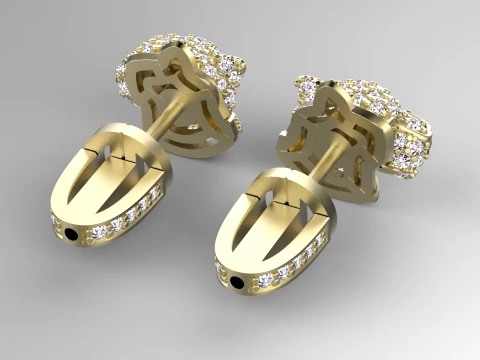 Earrings panther 3D Print Model