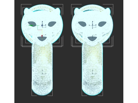 Earrings panther 3D Print Model